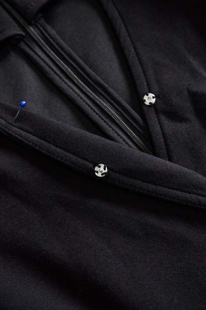 Burgundy Wrap-Style Buttoned Midi Dress