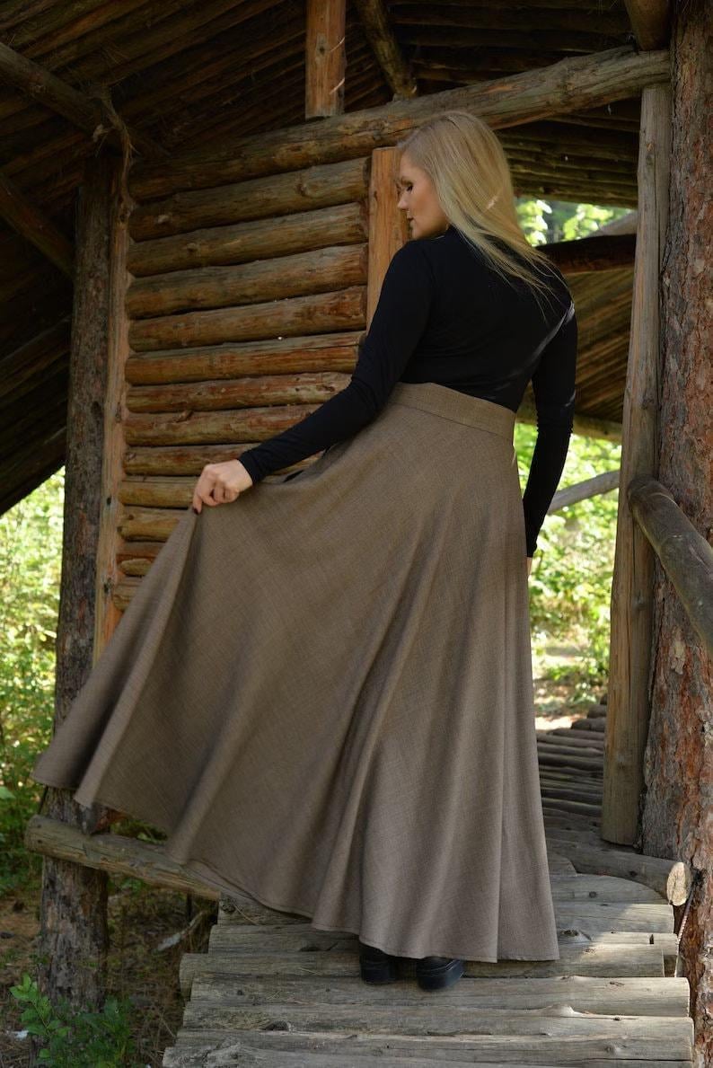 Maxi Skirt, Wool Skirt, Winter Skirt, Wool Maxi Skirt, Plus Size Clothing, High Waist Skirt