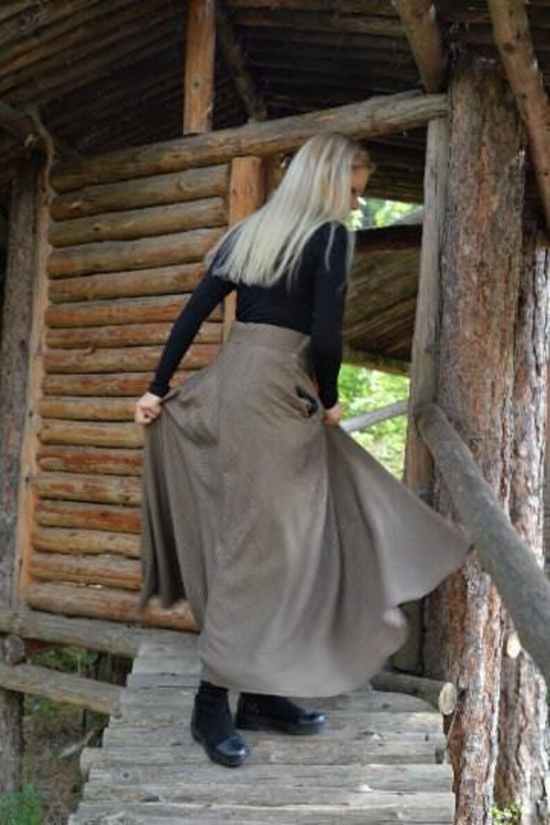 Maxi Skirt, Wool Skirt, Winter Skirt, Wool Maxi Skirt, Plus Size Clothing, High Waist Skirt
