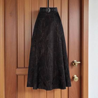 High-Waisted A-Line Maxi Skirt – Vintage Gothic Boho Fashion