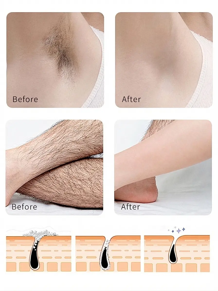 【Powerful Cleaning】Painless Body Hair Removal Cream