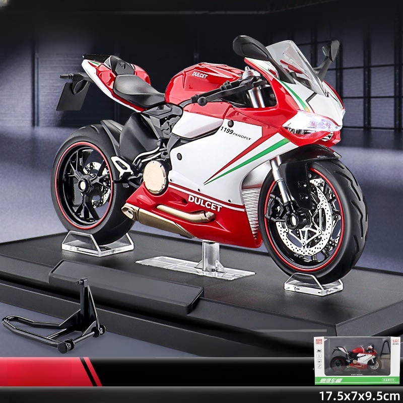 🔥 【Museum-Quality Replica】Ducati Alloy Simulation Motorcycle Figurine 