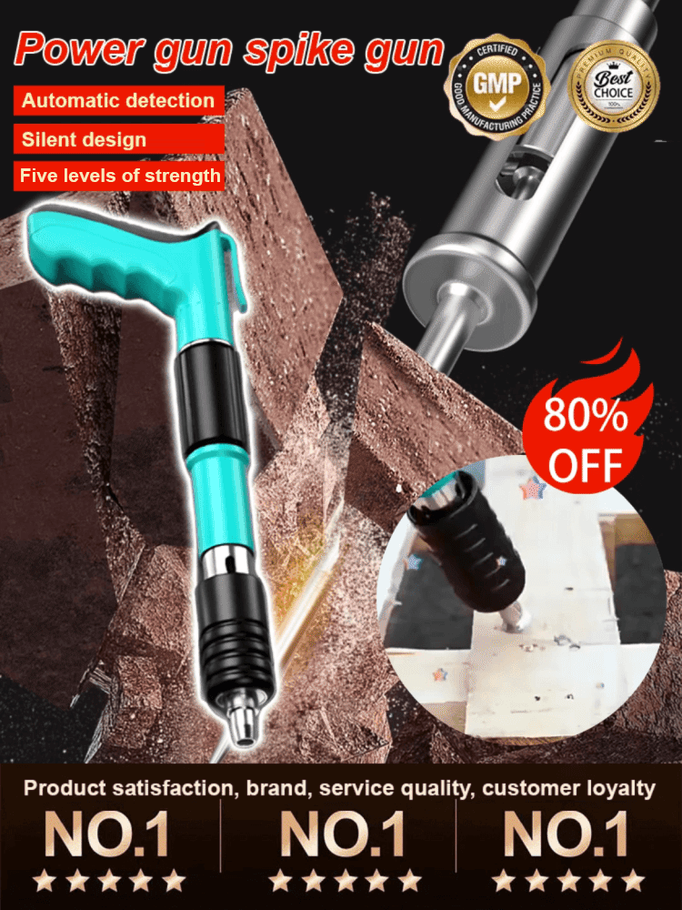 ⚡️【1-Second Instant Fire】⚡️ Mini Nail Gun | Punches Through 10mm Steel Plate💪 | 5-Stage Noise Reduction🔇 | 10-Year Lifespan