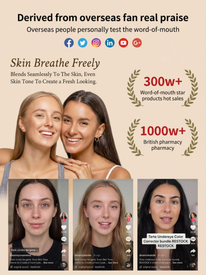 🌟 Bye Dark Circles ✨ Hello Bright Eyes! ✅ Instantly evens tone ✅ Minimizes wrinkles & fine lines