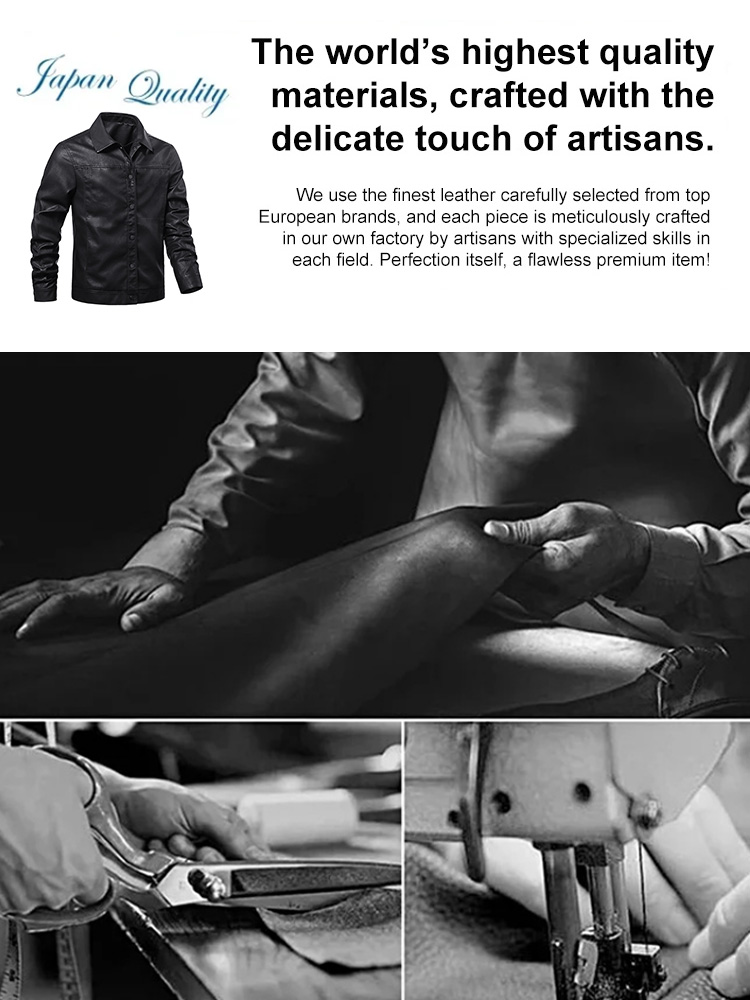 Men's Down Leather Jacket: Built to withstand temperatures as low as -20°F.