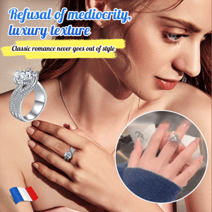 [Light luxury] Luxurious rhinestone ring full of rhinestones