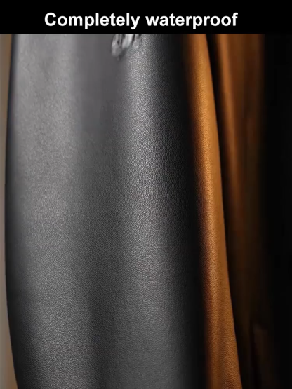 Men's Down Leather Jacket: Built to withstand temperatures as low as -20°F.