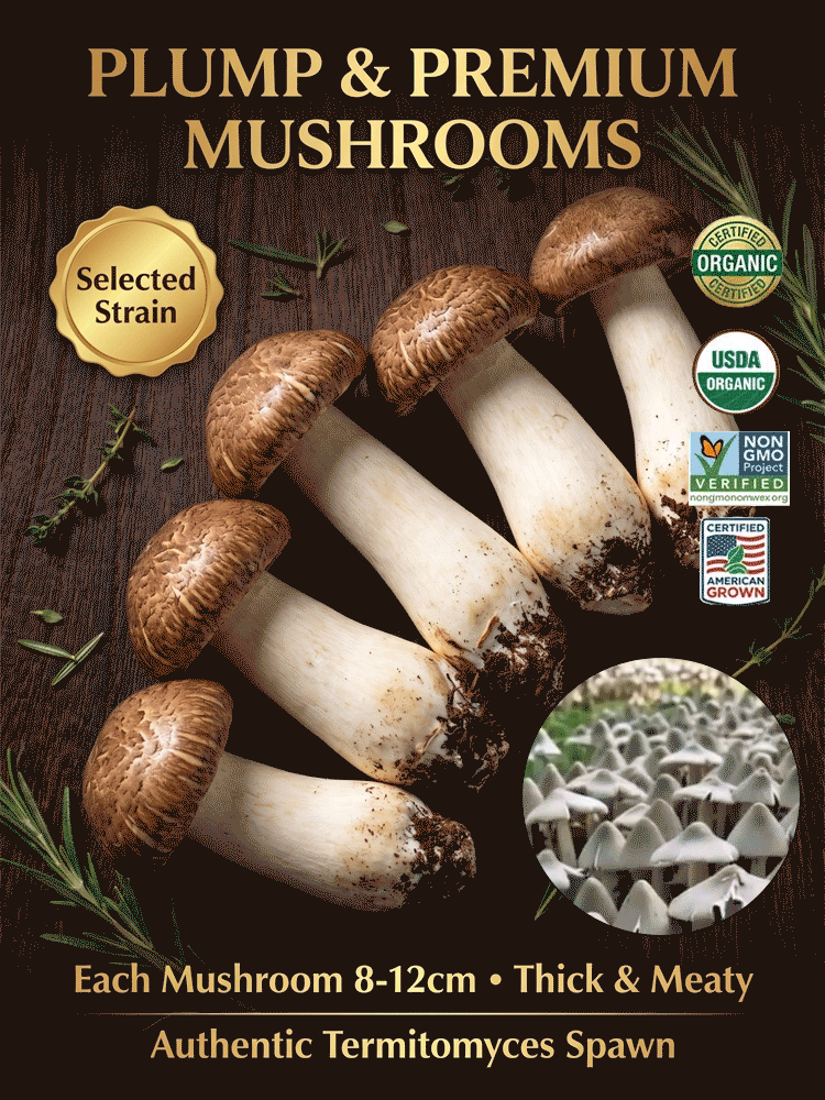 Authentic Termitomyces Mushroom Spawn
