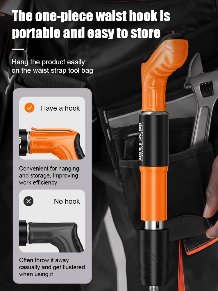 ⚡️【1-Second Instant Fire】⚡️ Mini Nail Gun | Punches Through 10mm Steel Plate💪 | 5-Stage Noise Reduction🔇 | 10-Year Lifespan