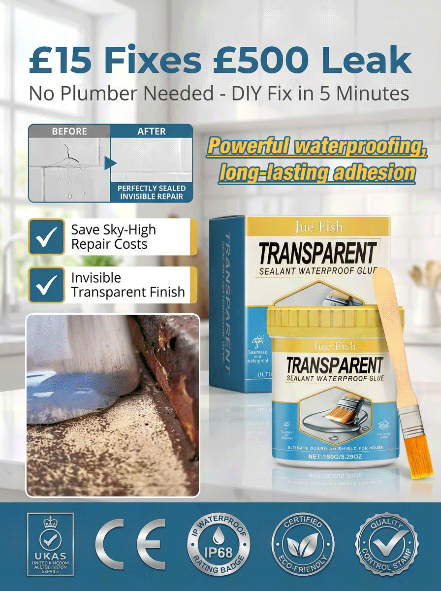 Transparent invisible sealant for leak-proof and waterproofing