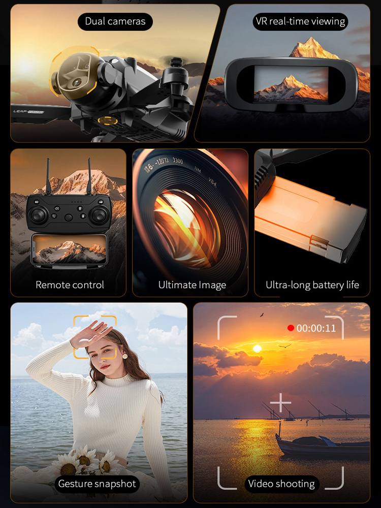 Three-camera aerial camera