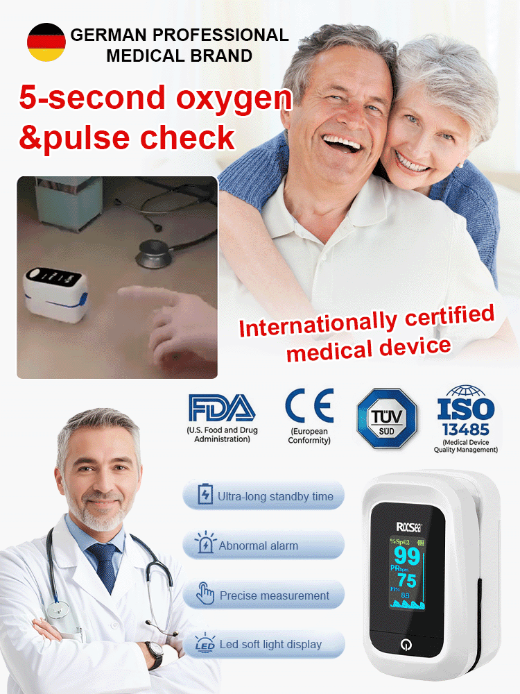 High-Precision Home Finger Clip Pulse Oximeter [Easy to Use]