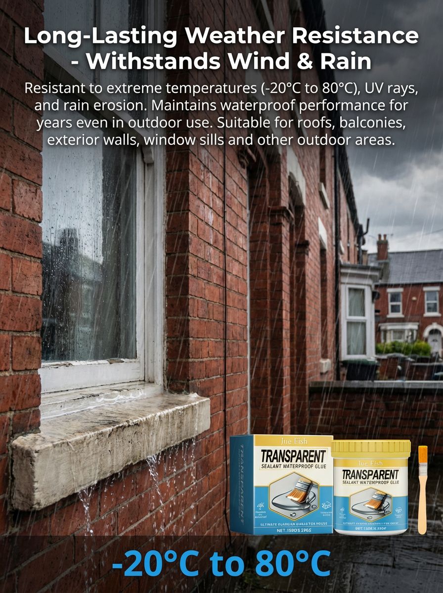 Transparent invisible sealant for leak-proof and waterproofing