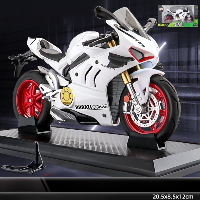 🔥 【Museum-Quality Replica】Ducati Alloy Simulation Motorcycle Figurine