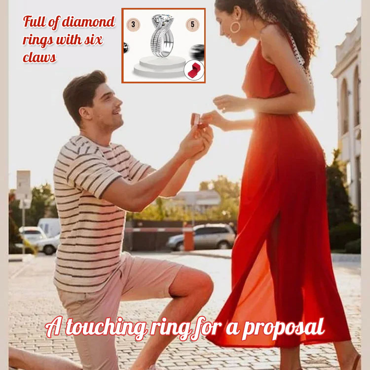 [Light luxury] Luxurious rhinestone ring full of rhinestones