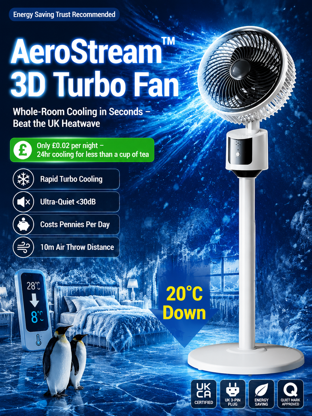 Ultra-quiet Floor-standing Energy-saving Circulation Fan