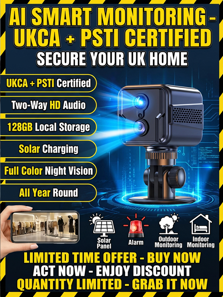 📹 The UK’s #1 AI Security Camera – No Wi-Fi. No Fees. No Wires. Lifetime Free  • Police-Grade Protection