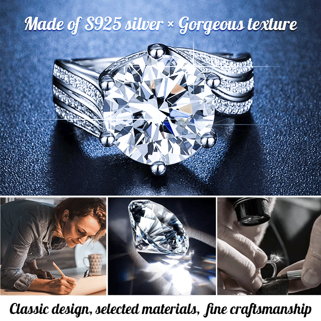 [Light luxury] Luxurious rhinestone ring full of rhinestones