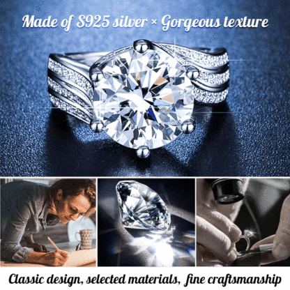 [Light luxury] Luxurious rhinestone ring full of rhinestones