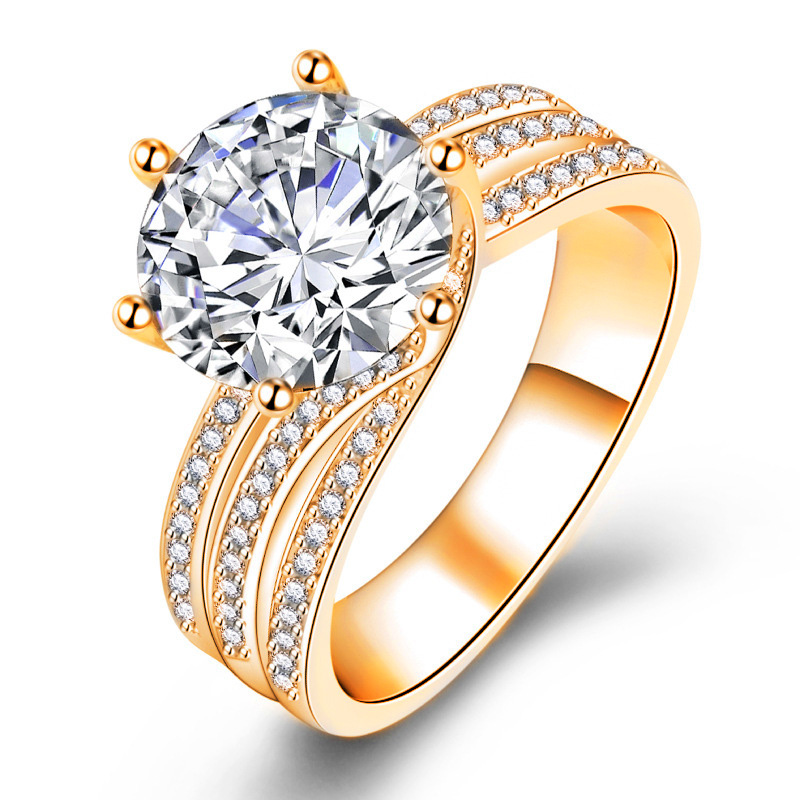 [Light luxury] Luxurious rhinestone ring full of rhinestones