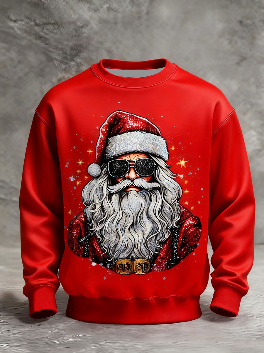 Men's Sunglasses Santa Claus Crewneck Sweatshirt