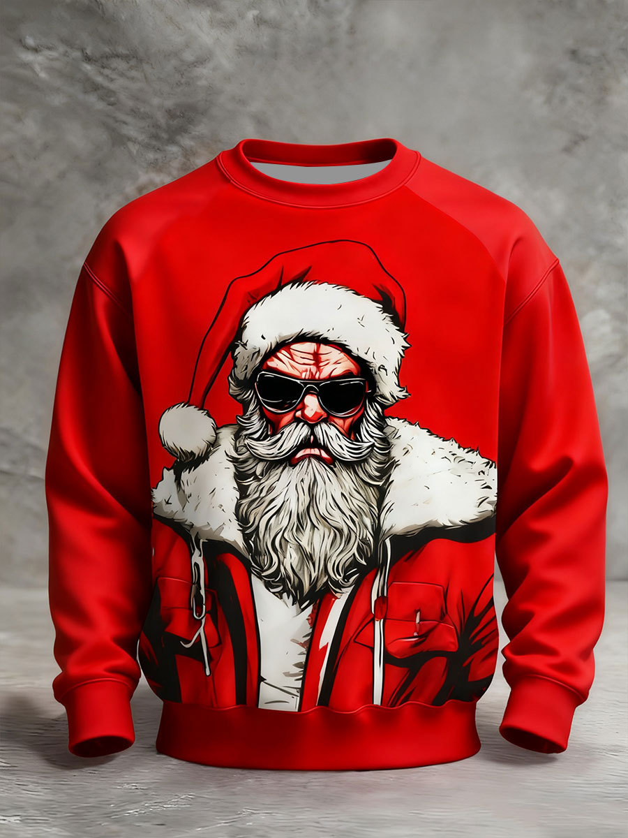 Men's Sunglasses Santa Claus Crewneck Sweatshirt