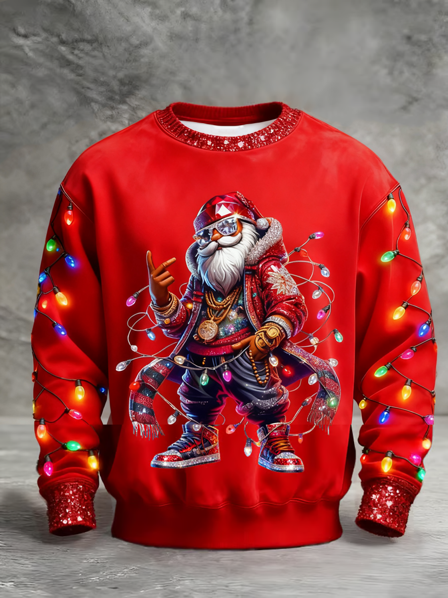 Men's Christmas Printed Pullover Sweatshirt