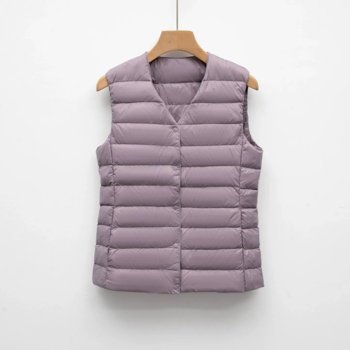 Lightweight down jacket for women, short, round neck