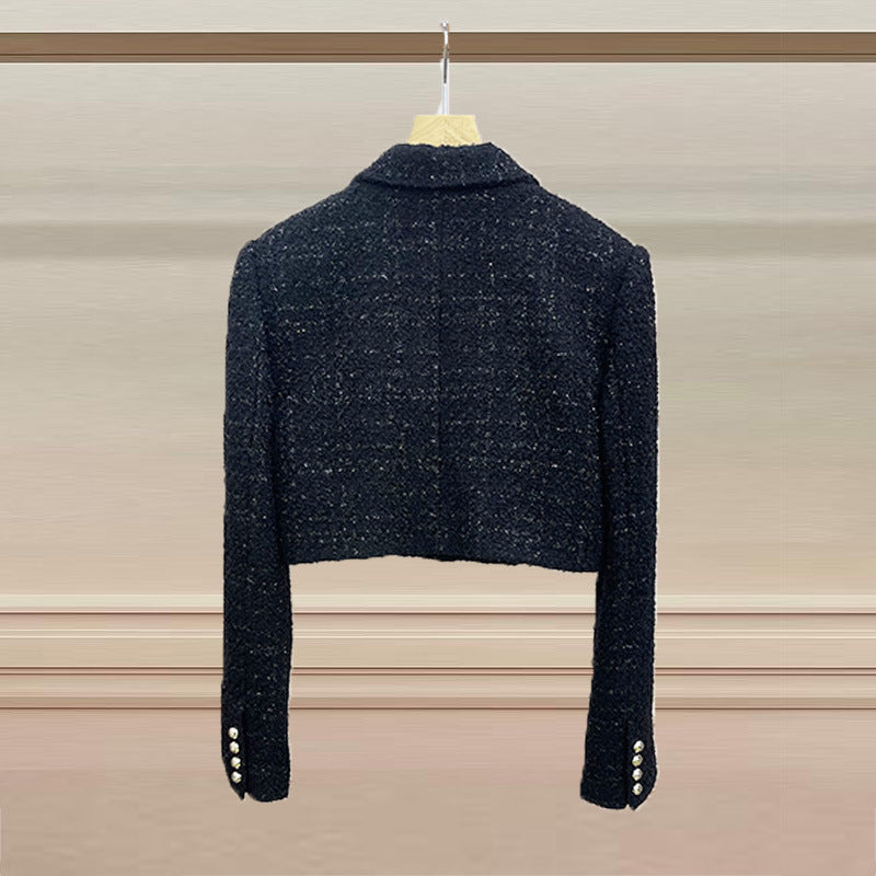 French-style high-waisted skirt two-piece set