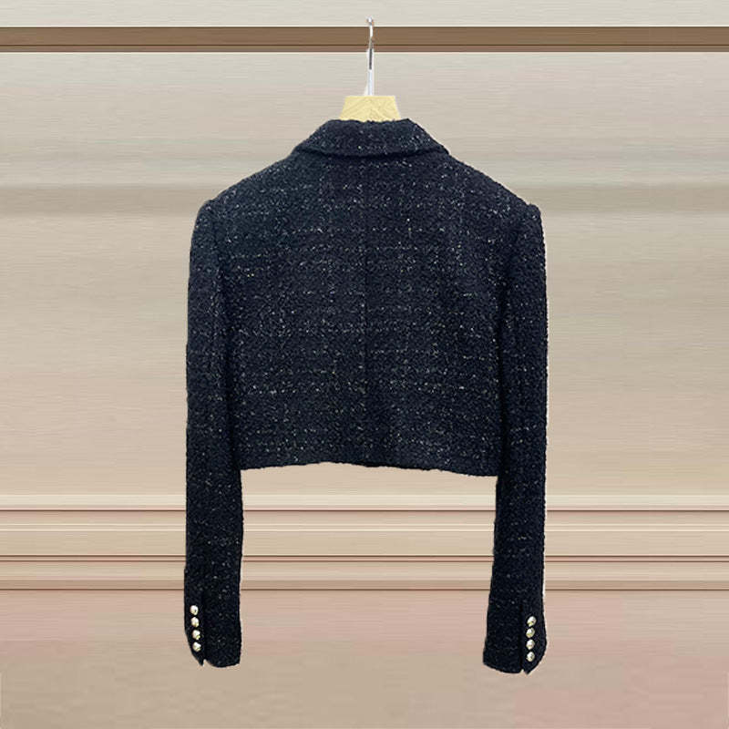 French-style high-waisted skirt two-piece set