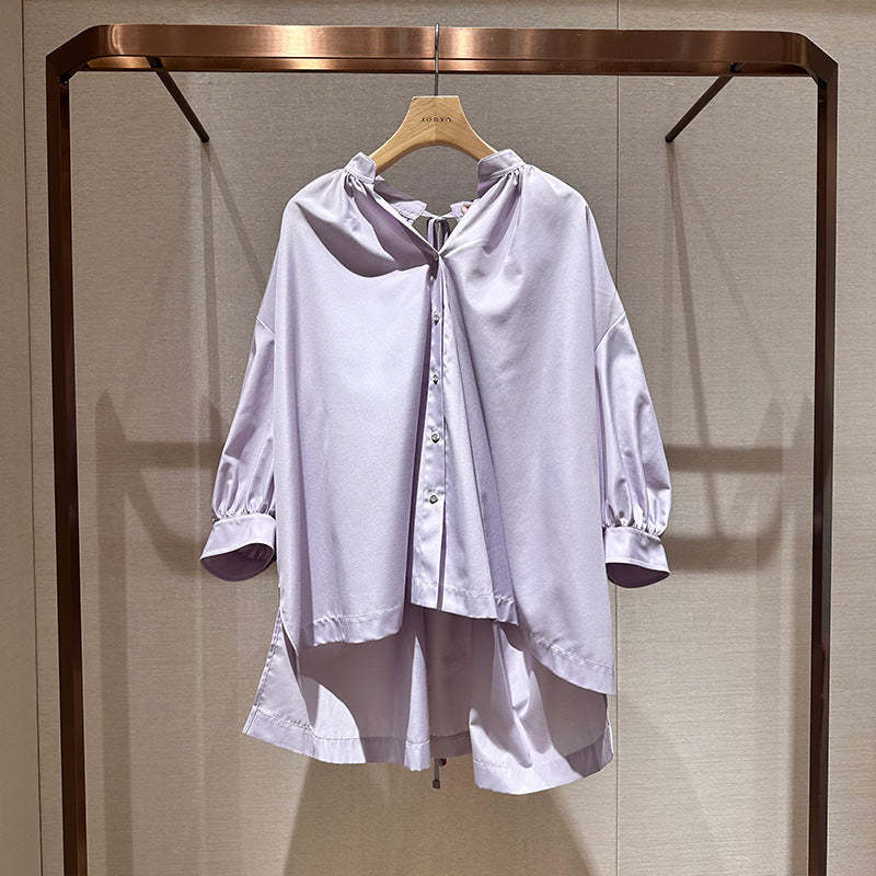 Spring loose-fitting, unique shirt