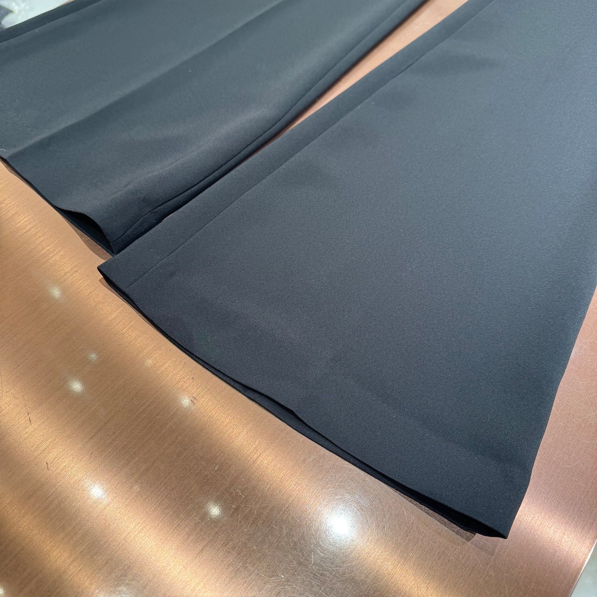 Black high-waisted, paneled, casual and versatile athletic pants