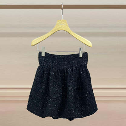 French-style high-waisted skirt two-piece set