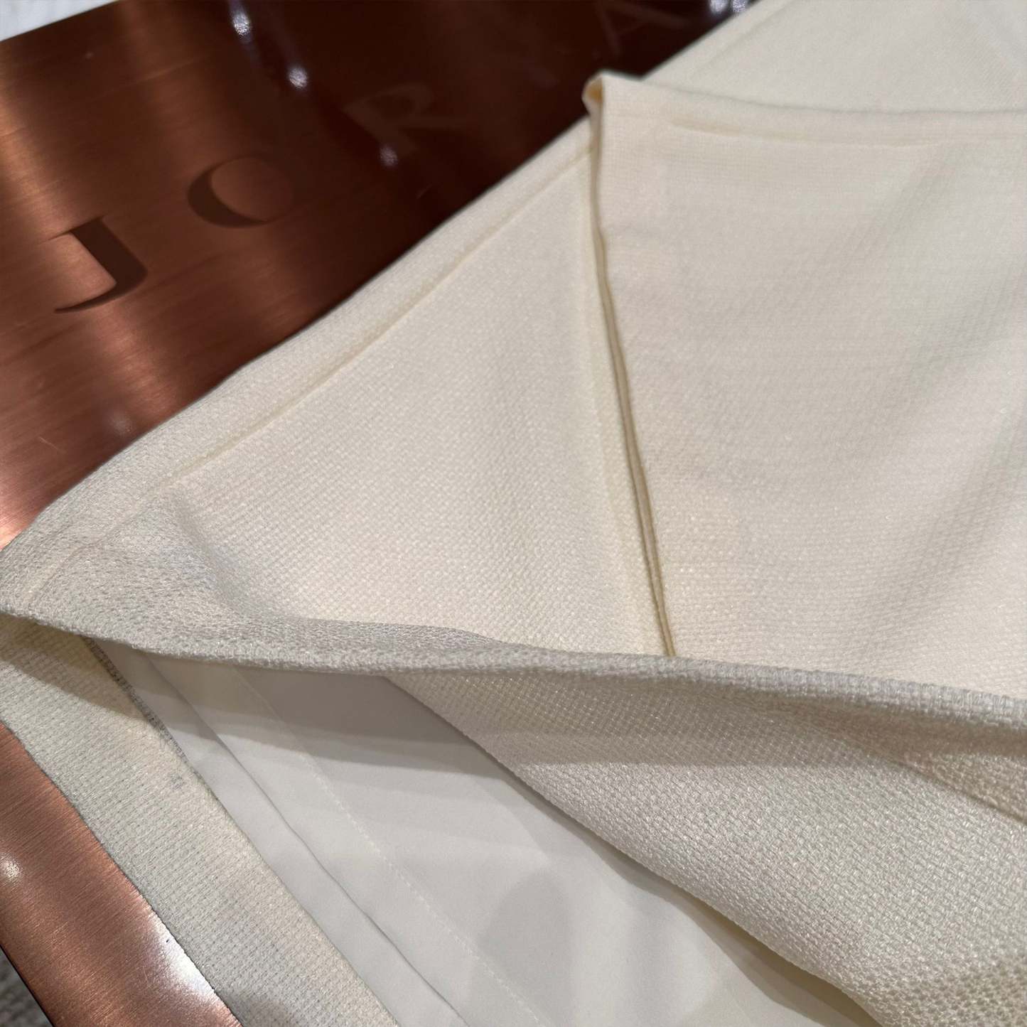 High-waisted, loose-fitting, straight-leg wide-leg trousers