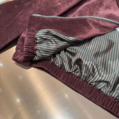 Red Christmas/New Year long-sleeved zippered short jacket/coat