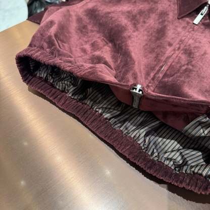 Red Christmas/New Year long-sleeved zippered short jacket/coat