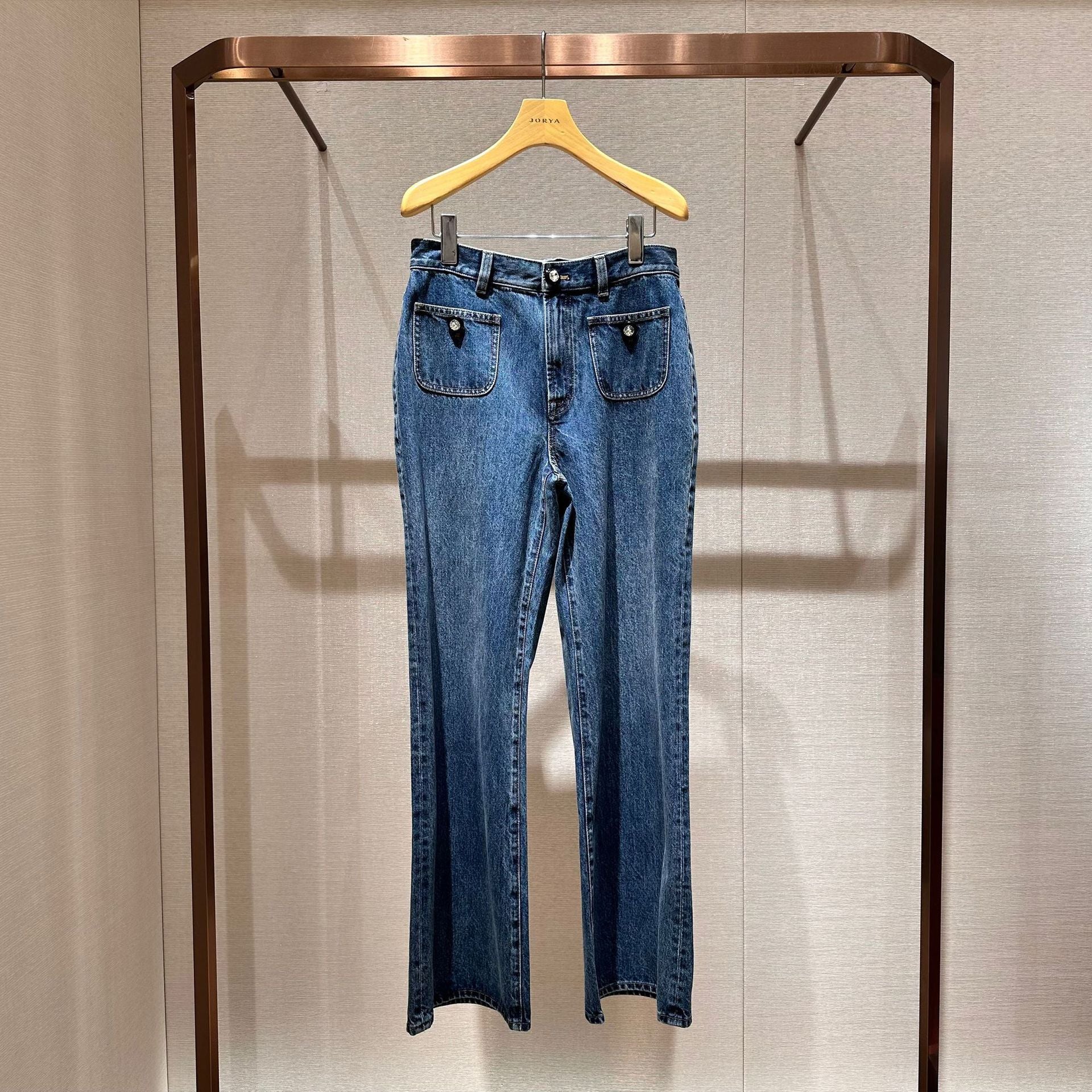 Pure cotton trendy flared jeans/trousers