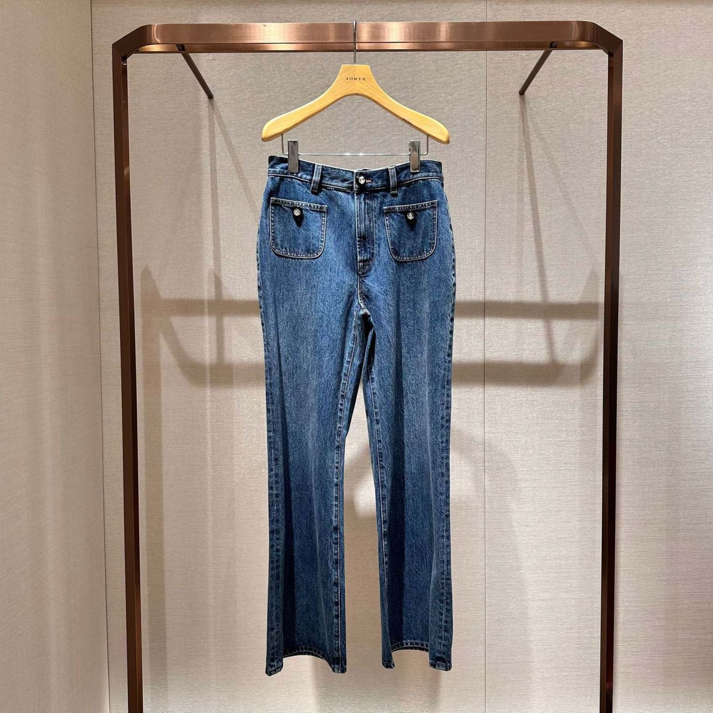 Pure cotton trendy flared jeans/trousers