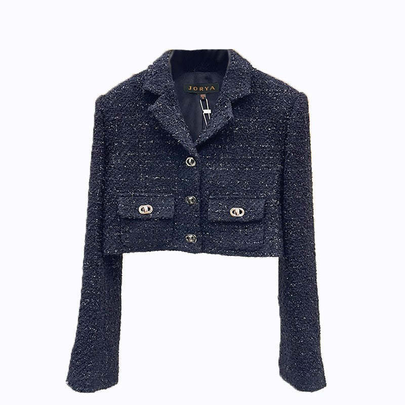 French-style high-waisted skirt two-piece set