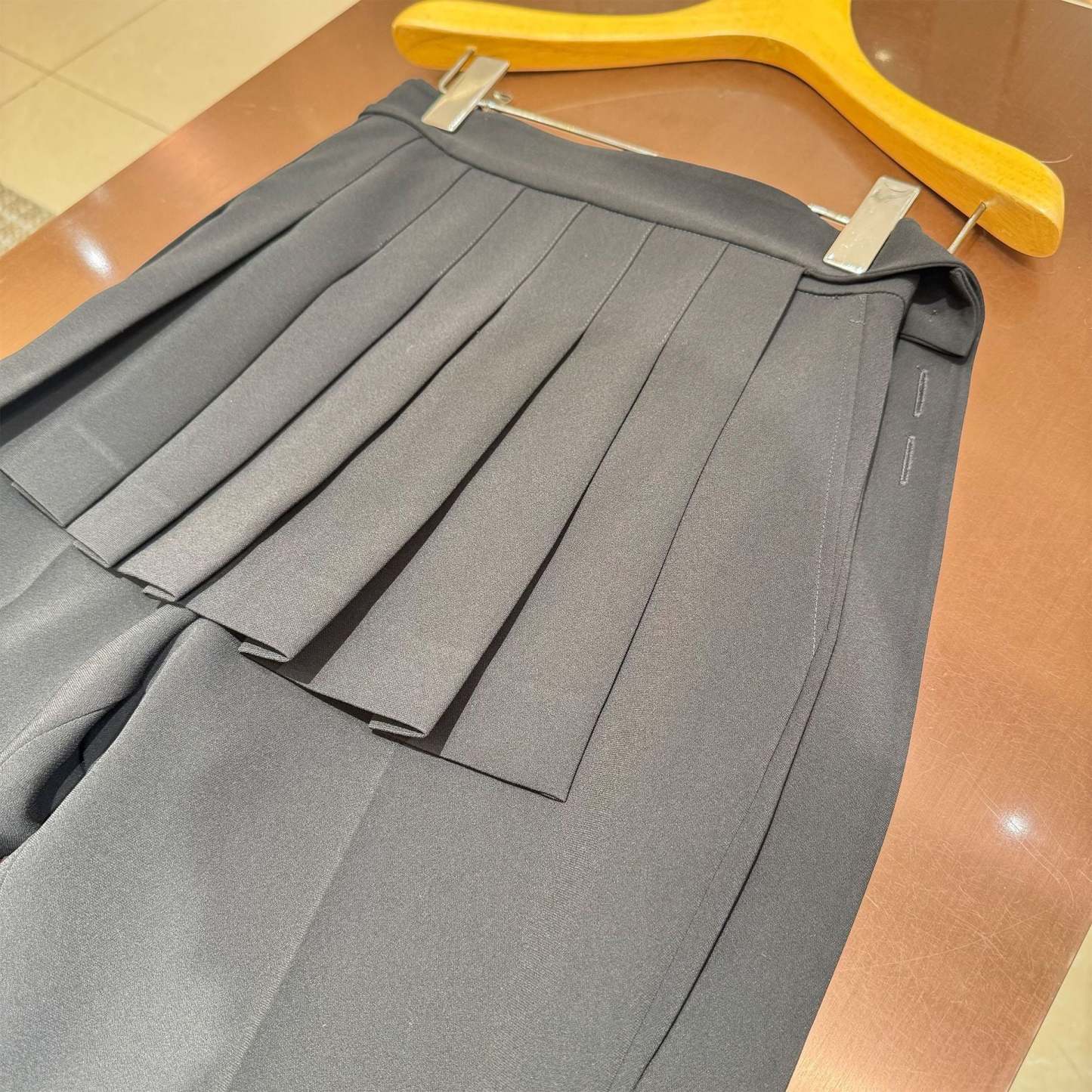 Black high-waisted, paneled, casual and versatile athletic pants