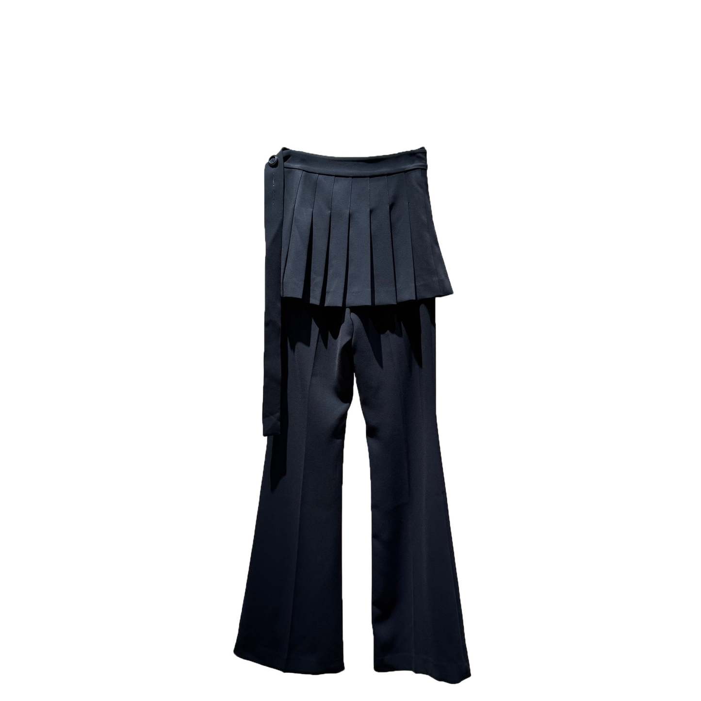Black high-waisted, paneled, casual and versatile athletic pants