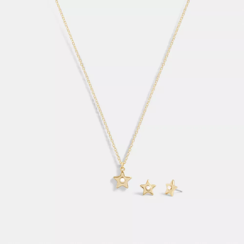 Star Earrings And Necklace Set