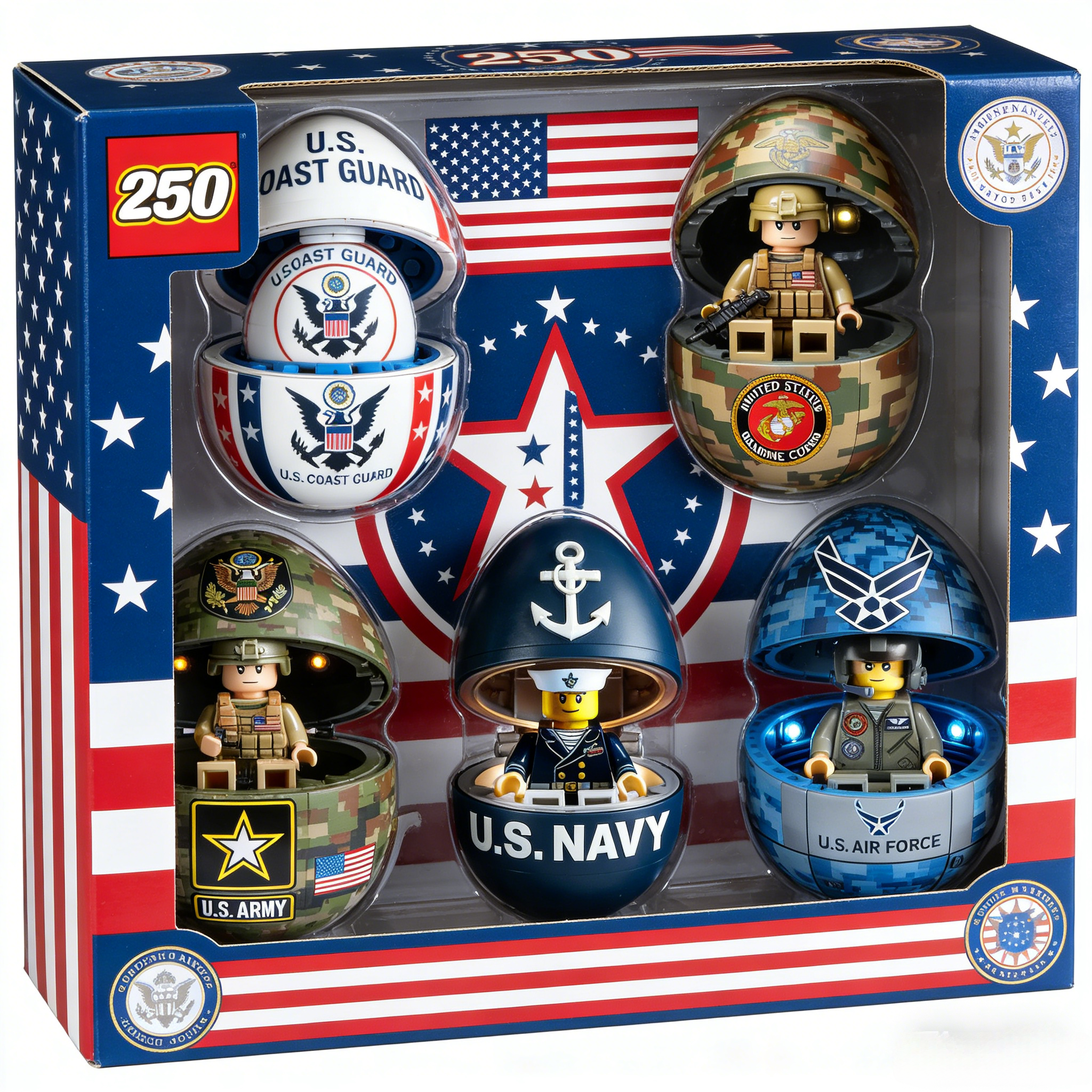 U.S. Military Surprise Helmet Collector Set - 100% Made in the USA