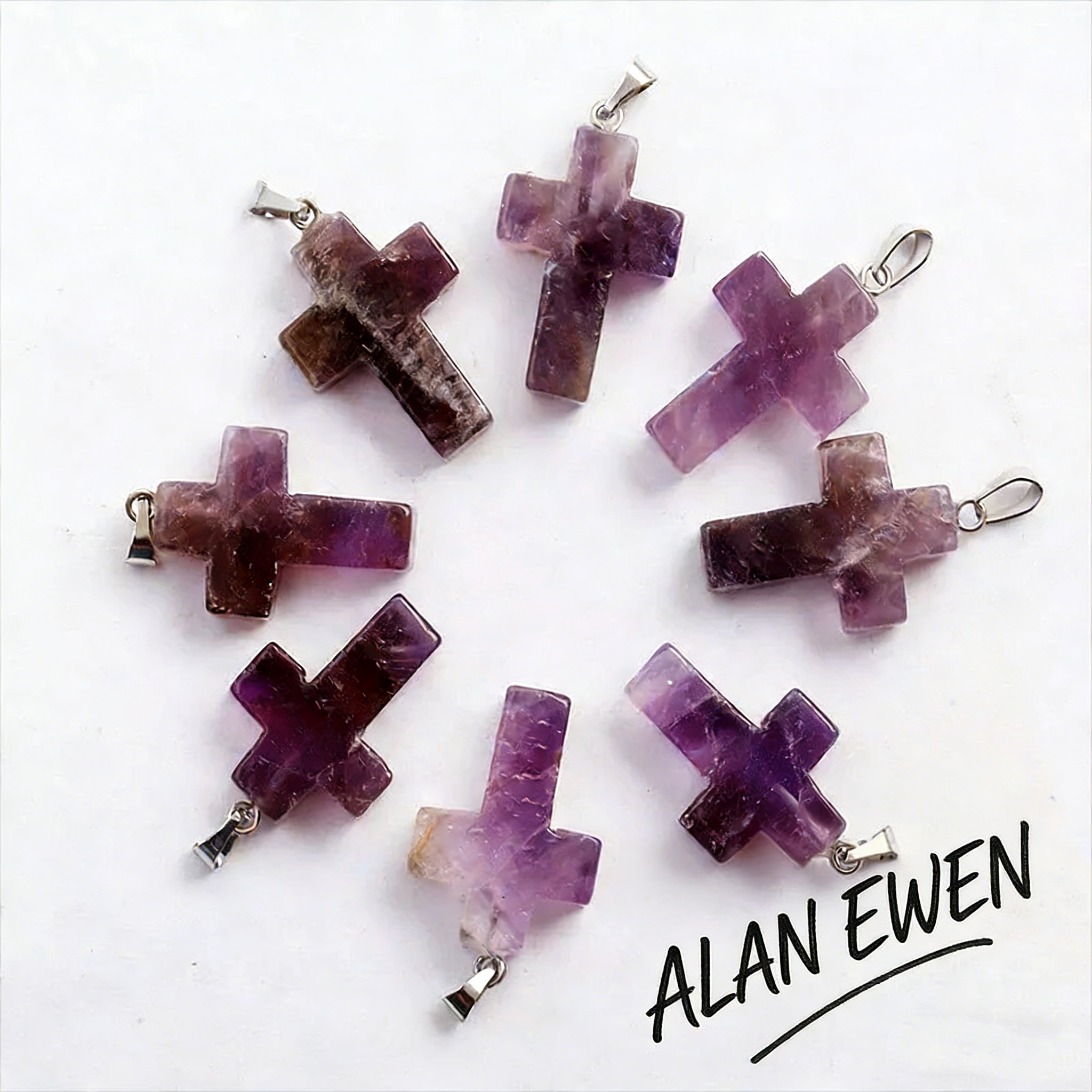 ✝️Handmade Crystal Cross Healing Heart