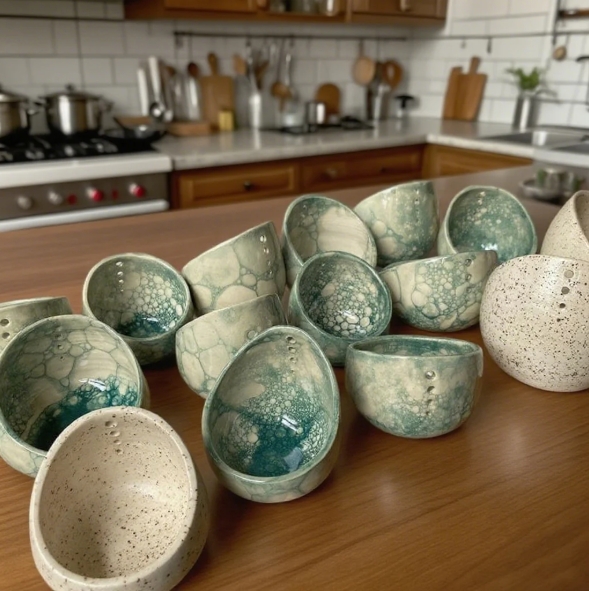 🔥100% Handmade Earthenware Herb/Coriander Stripper