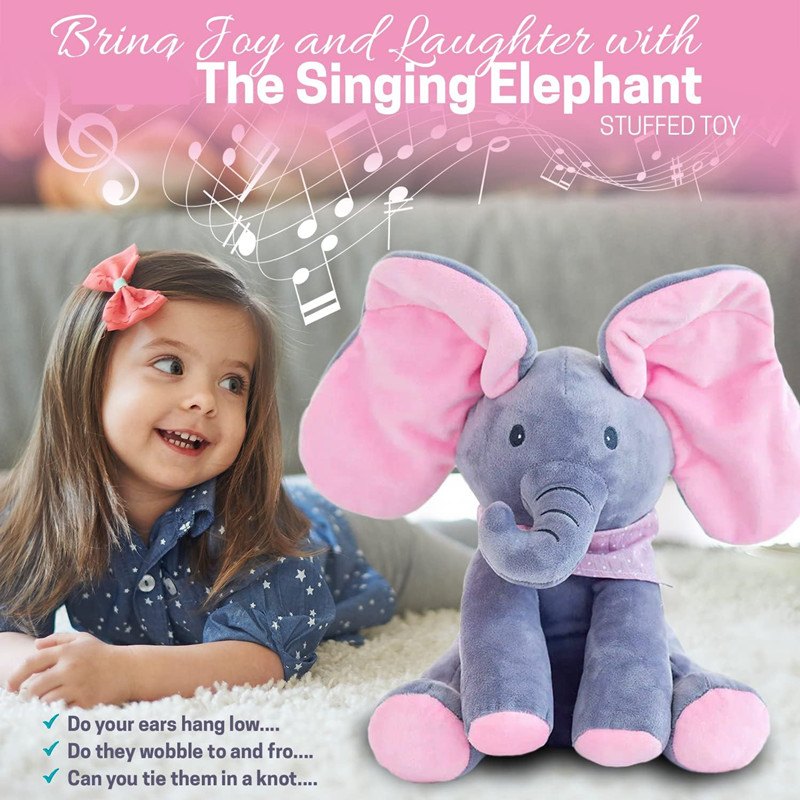 (🌲Early Christmas Sale - 49% OFF) Peek-a-boo Musical Elephant