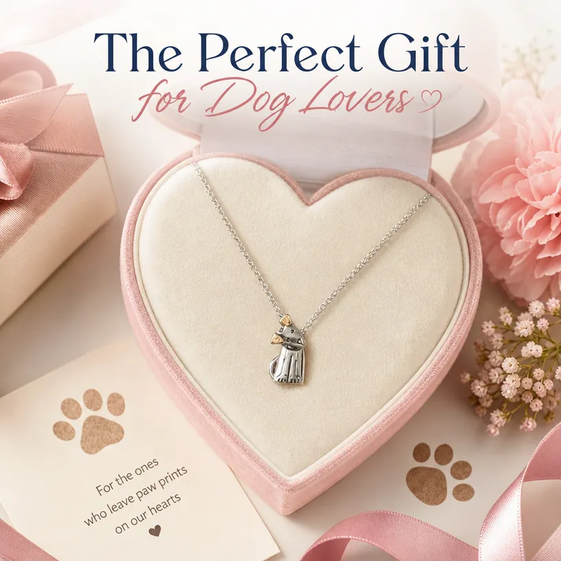 Good Listener Loyal Companion Sterling Silver Dog Pendant Necklace