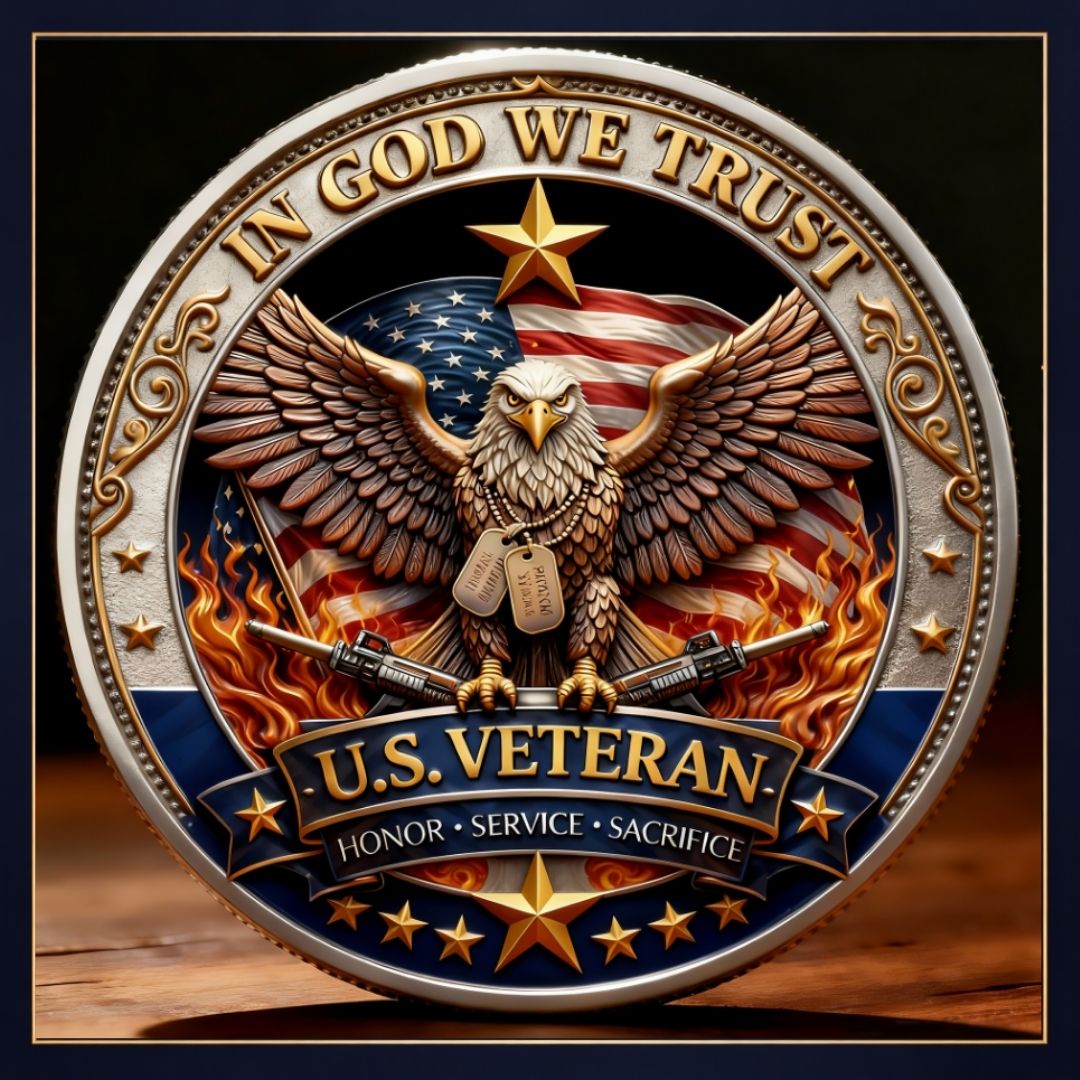 🔥Last Day 60% OFF 🔥Honor America’s Heroes – 250 Years of Freedom Veteran Tribute Coin