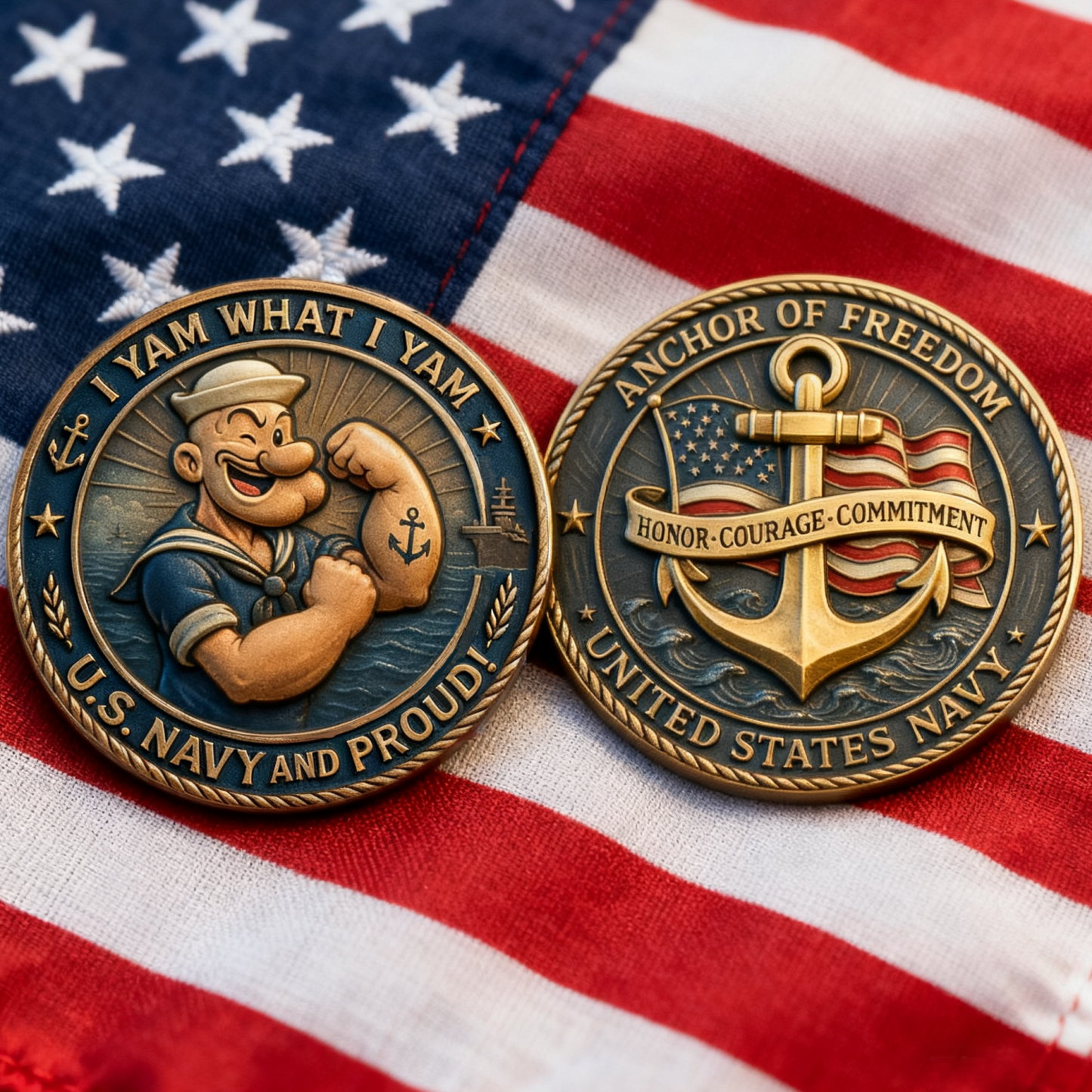 🏅Last Day Sale 70% OFF - 🇺🇸U.S. Navy Commemorative Cap & Coin – Anchor of Freedom⚓