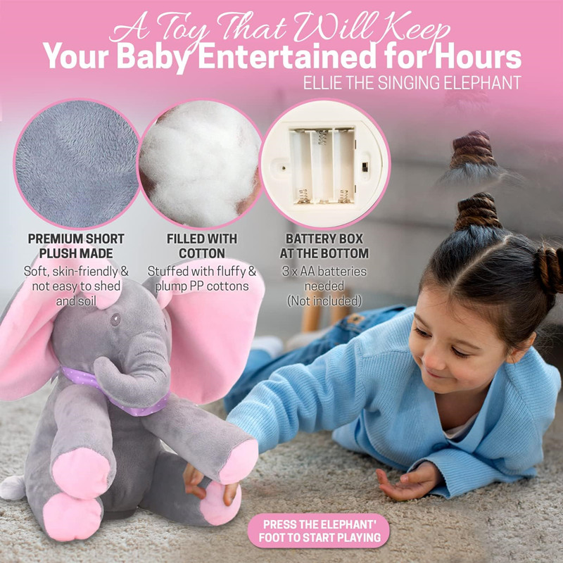 (🌲Early Christmas Sale - 49% OFF) Peek-a-boo Musical Elephant